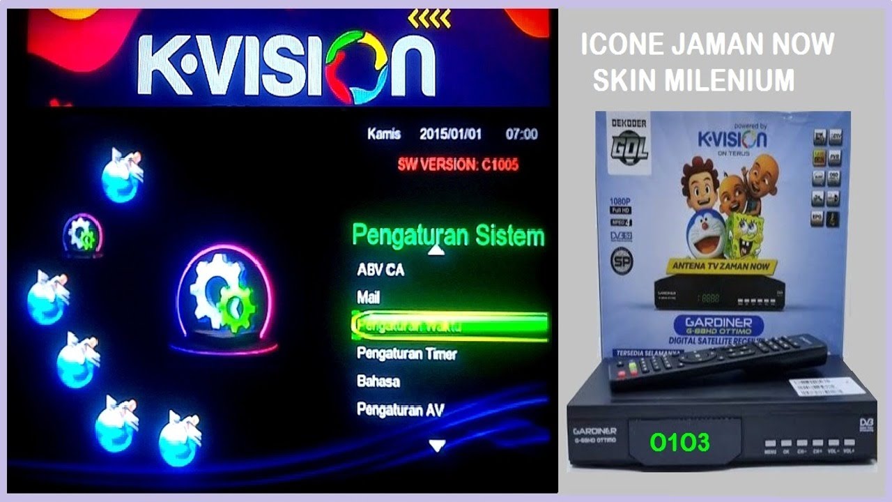cara upgrade software k vision versi c1001 ke c1005