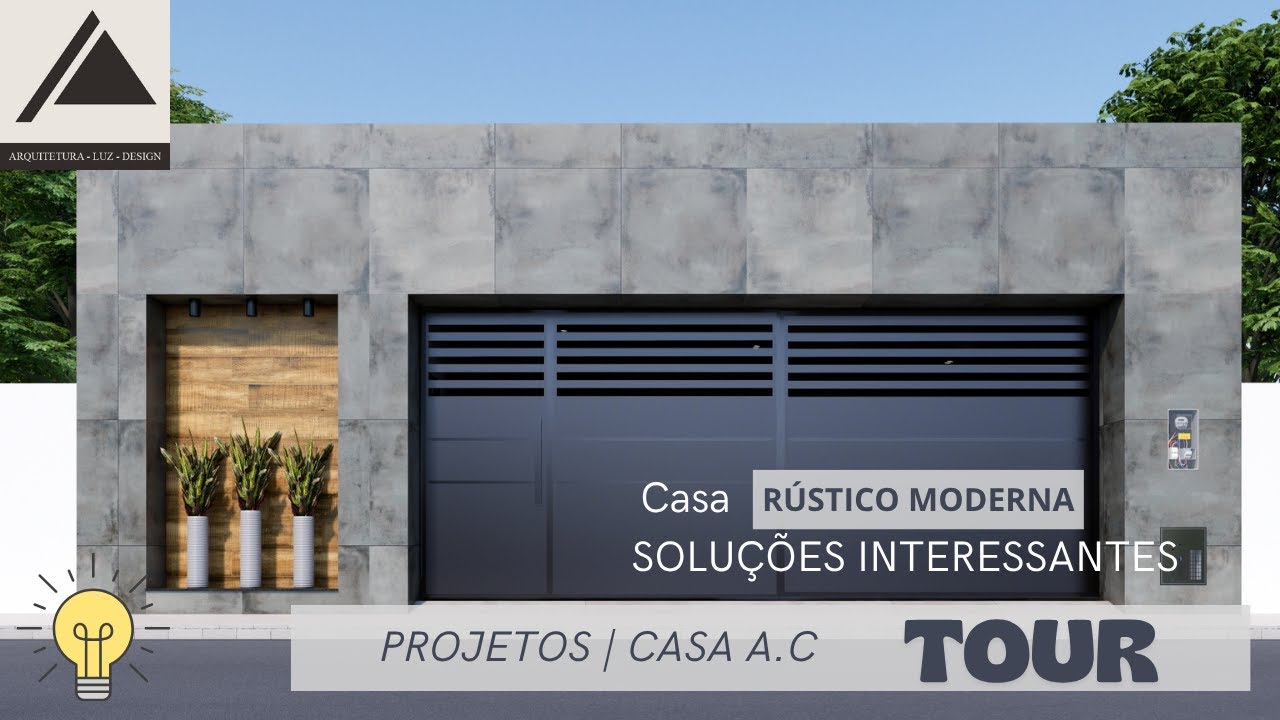 Casa estilo RÚSTICO MODERNO: funcionalidade, elegância e estetica em cada detalhe 🏡✨
