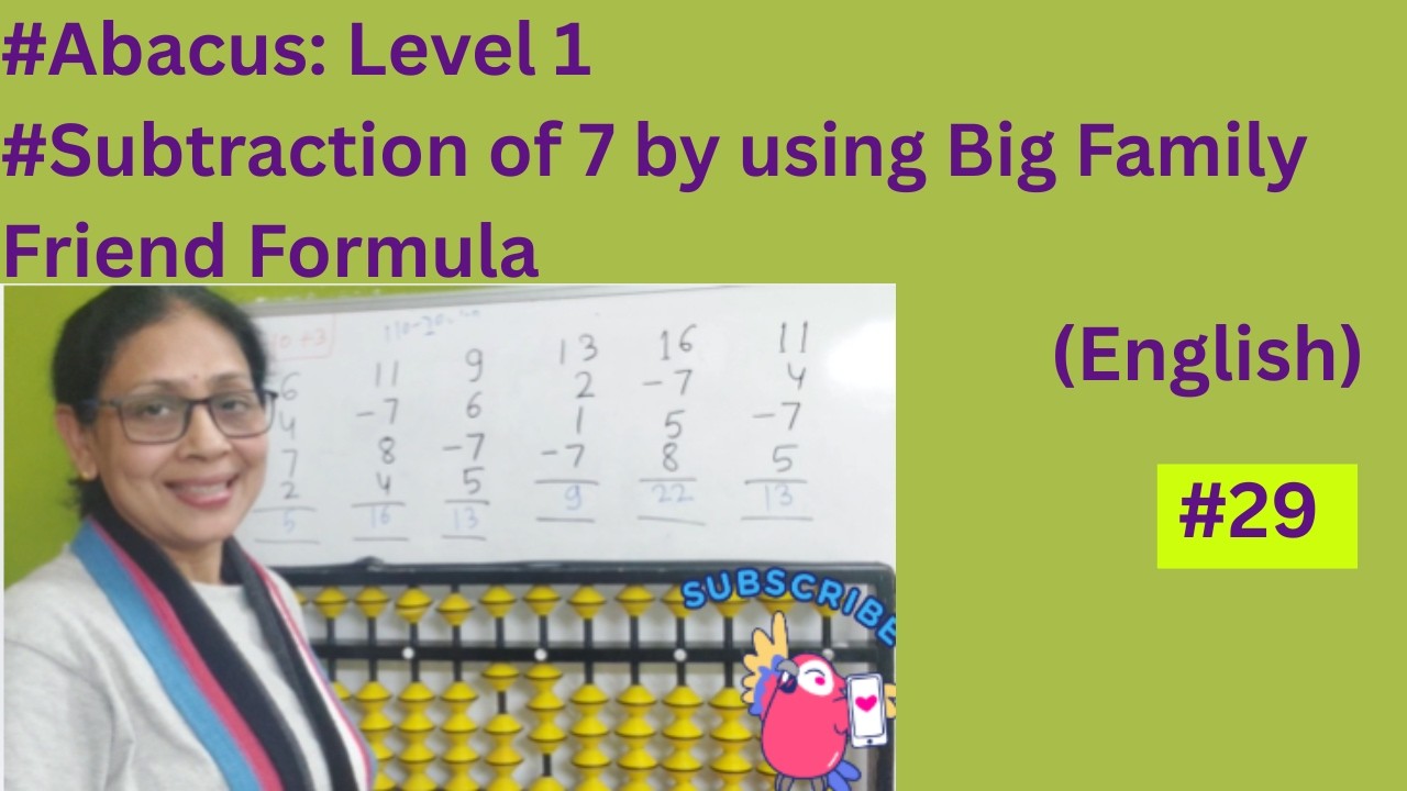 Live Class- Abacus -Level 1 II Addition and Subtraction I Small and Big Friend Family Formula