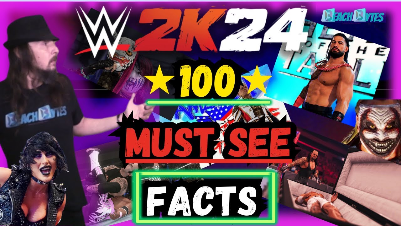 You Wont Believe THIS Was Added To WWE 2k24 | 100 Facts and Features About WWE 2K24 | Beach Bytes