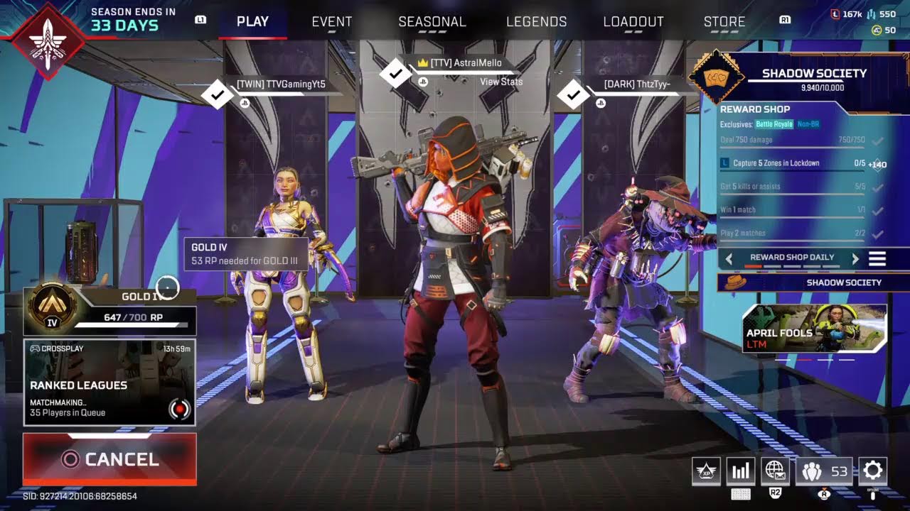 Ranked split Grind