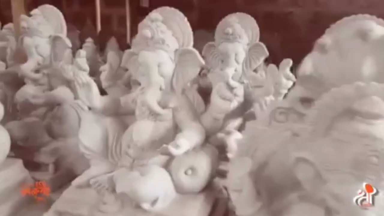 eco friendly bappa visarjan at home |  the green ganesha | natural colors | Tree planting