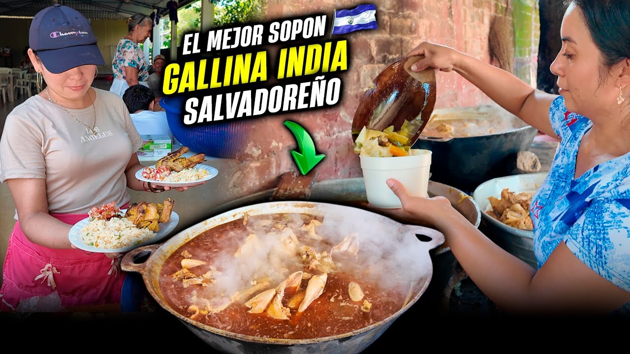 🍲LA Mejor SOPA de GALLINA INDIA de EL SALVADOR🇸🇻 🐔Todo HECHO en LEÑA🤤
