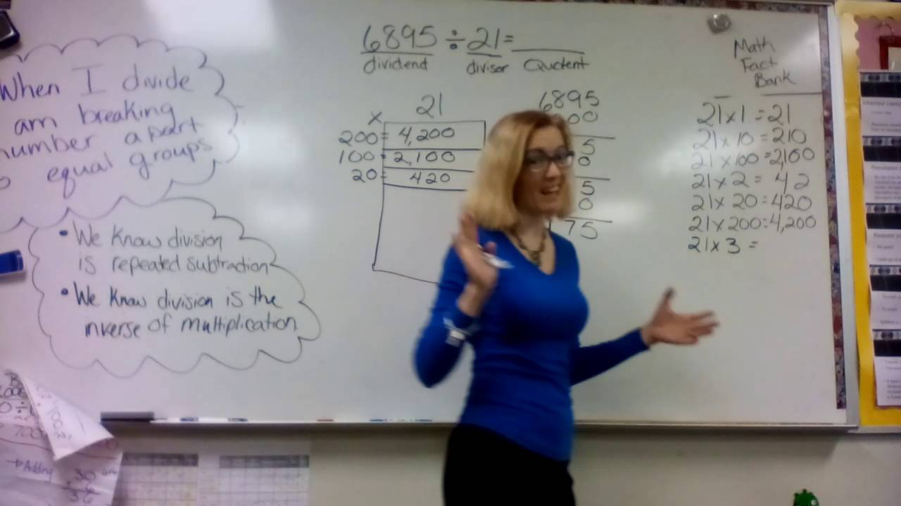 Area Model Method  - Division with Double Digit Divisors - 5th Grade