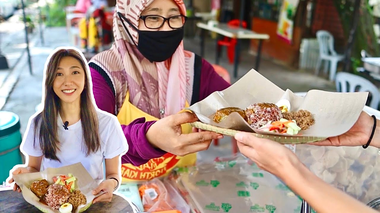 GADIS KOREA CUBA KELANTAN NASI DAGANG!-Korean Girl Street Food Adventure
