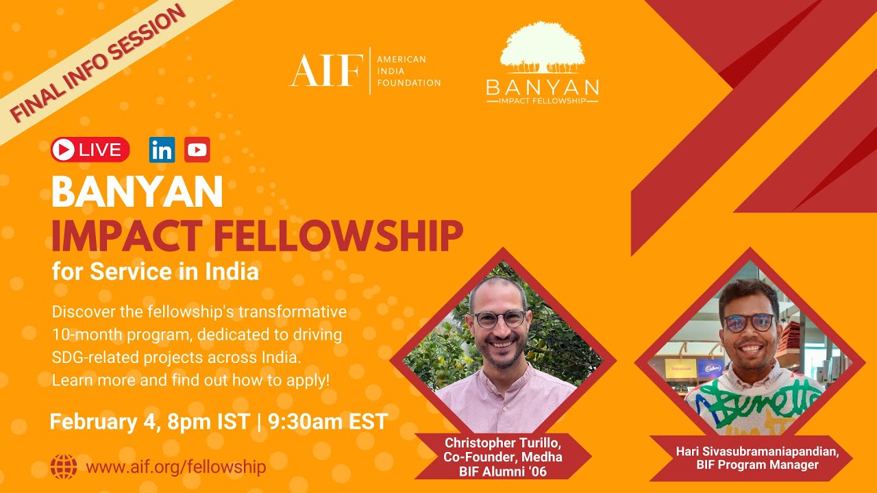 Live Info Session: Banyan Impact Fellowship for Service in India 2025-26