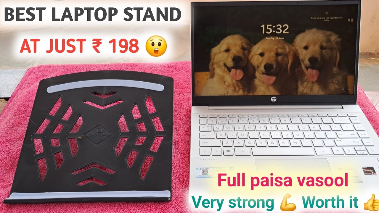 Portronics Foldable Adjustable Laptop Stand Unboxing 🔥 Light Weight & Handy 😍 Laptop Stand Review ⚡