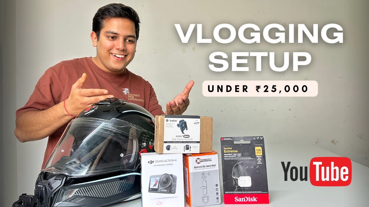“Beginner Vlogging Setup Under ₹25,000🤑 | Action Camera Setup for Riders!!”