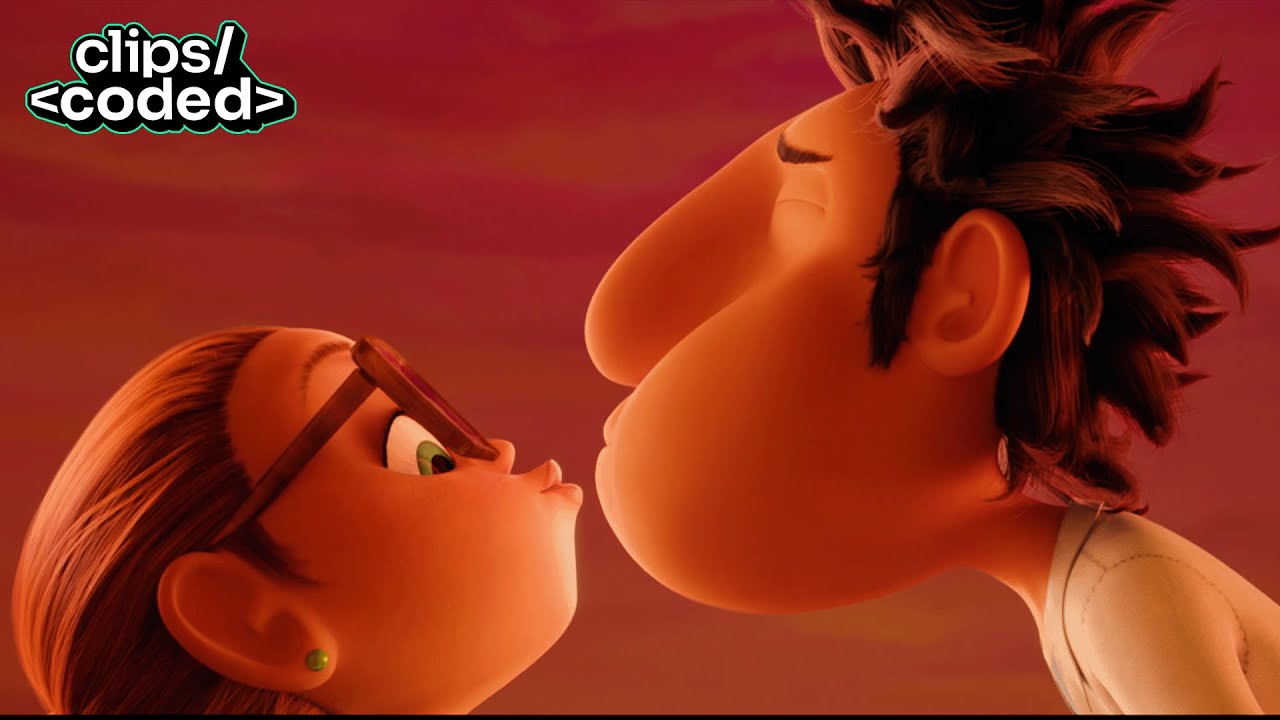 cloudy with a chance of meatballs (2009) - flint makes the ultimate date spot inside giant jell-o