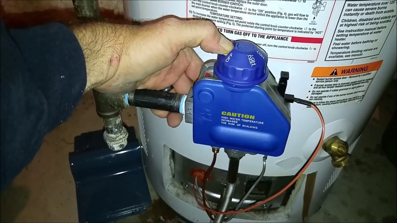 Replacing A Rheem Water Heater Gas Control Valve With Full Tank Of Water