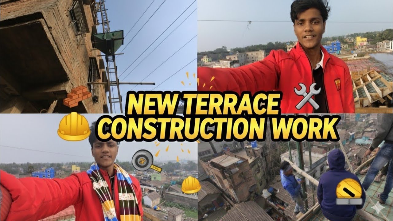 Fourth floor construction work for workers#westbengal#construction#workers#kolkatasoravjoshi#vlogger