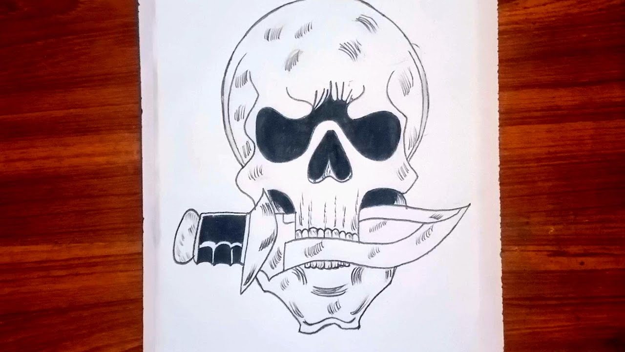 Silent Rage | Dark Skull Drawing Art