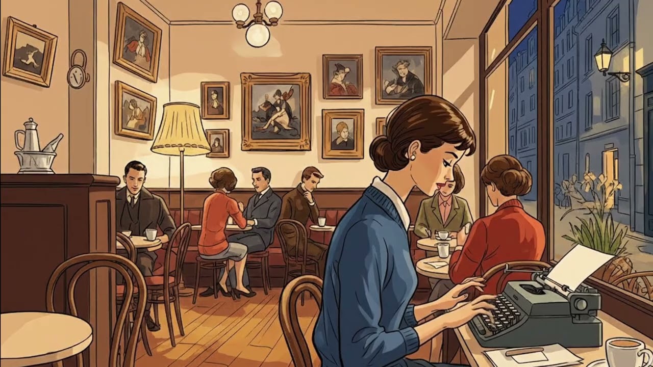 The Typewriter Lady’s Nook: Rain, Jazz & Ink | Relaxing Music for Writing