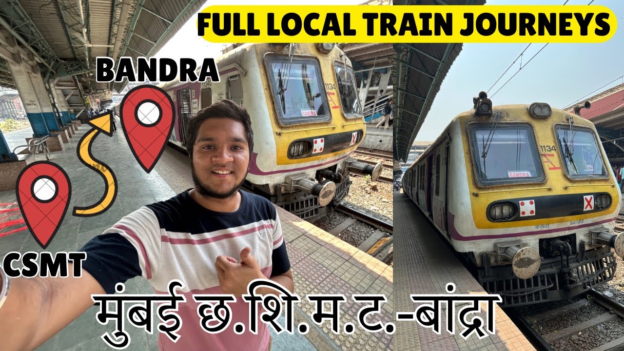 Journey In Shortest Local Train Of Harbour Line 🚂 | Mumbai CSMT-Bandra Local Train Journey