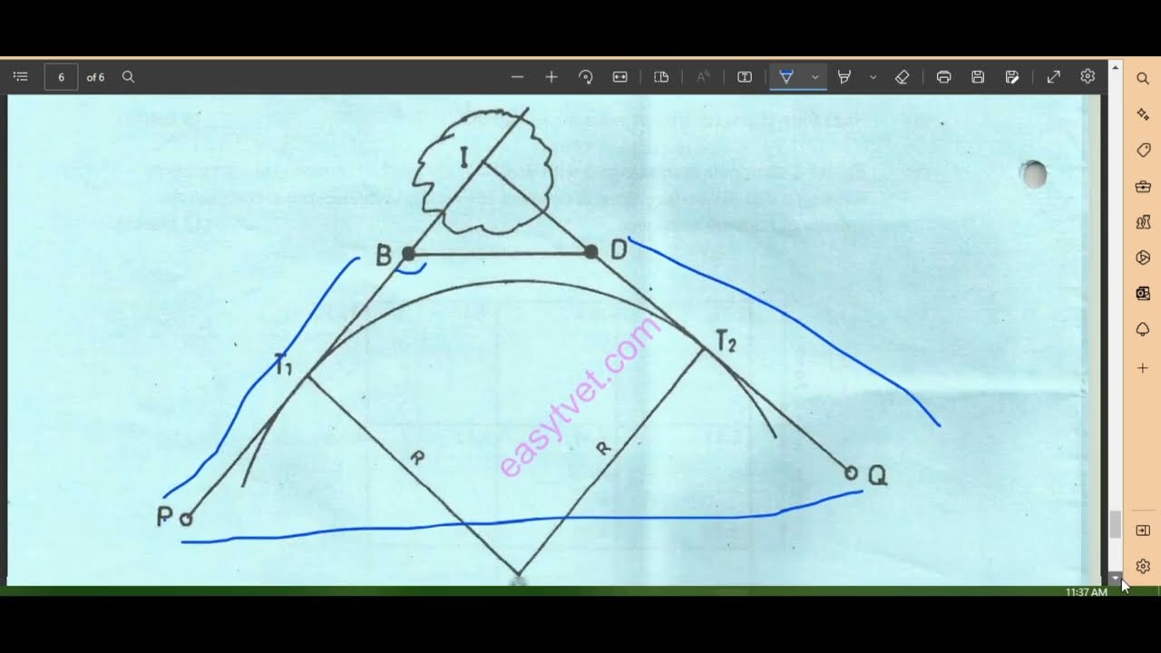 KNEC 2 ENGINEERING SIMPLE CIRCULAR CURVES