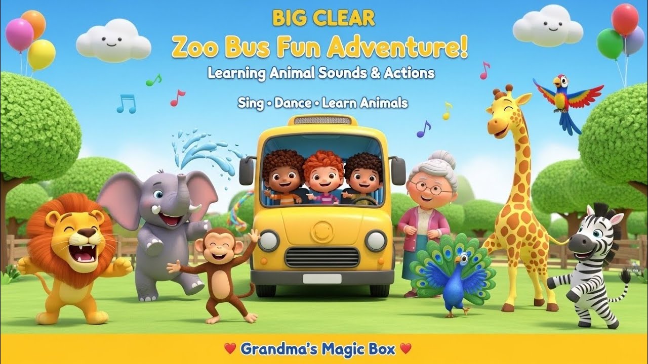 Let's Go to the Zoo! | Fun Animal Song for Kids | Grandma's Magic Box - Paati Kathaigal & Paadalgal