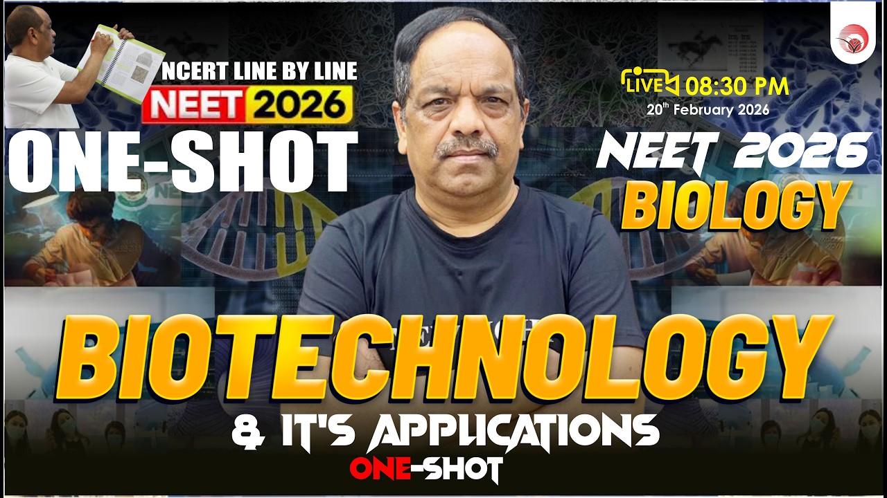 🔴LIVE NEET 2026 | Biotechnology & it's Application in ONE SHOT | Biology by Dr SP Singh Sir #neet26