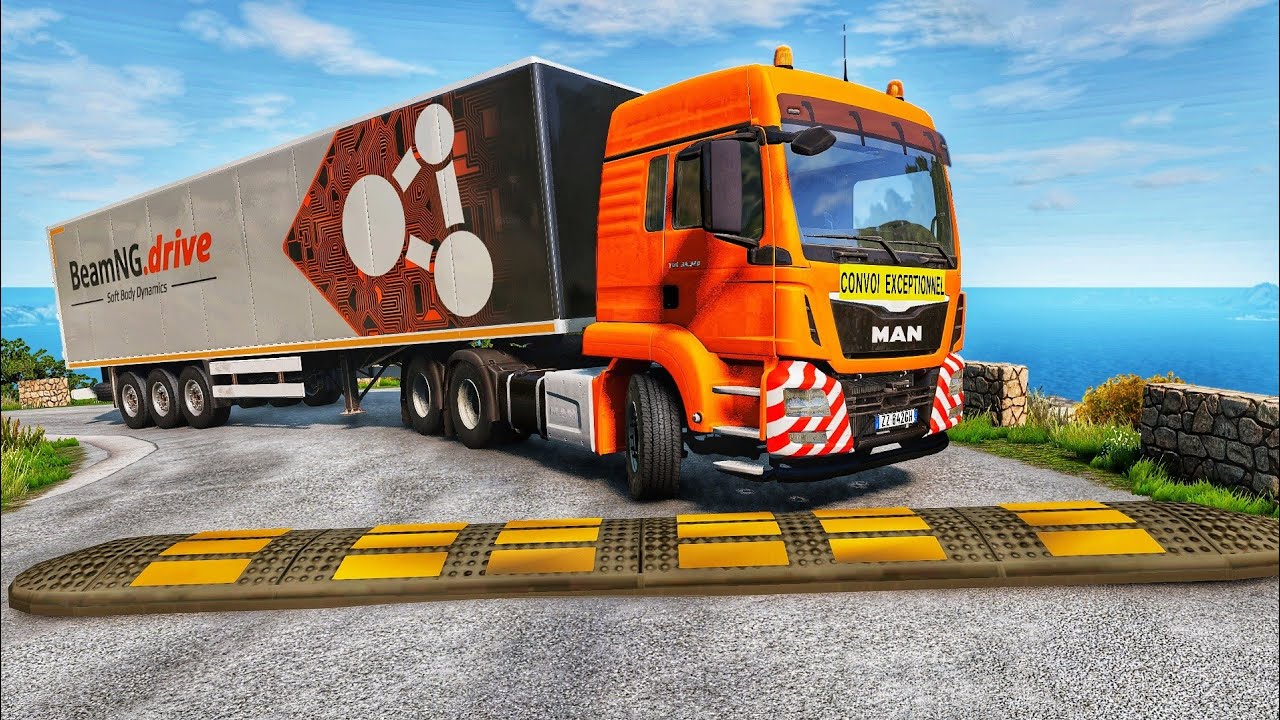 Trucks vs SpeedBumps | BeamNG.drive