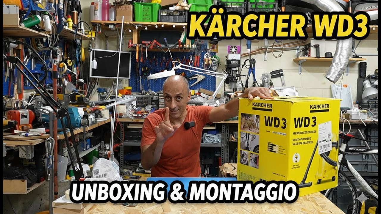 Unboxing e Recensione Kärcher WD3: 🛠️  Il miglior aspiratutto per il tuo Laboratorio?