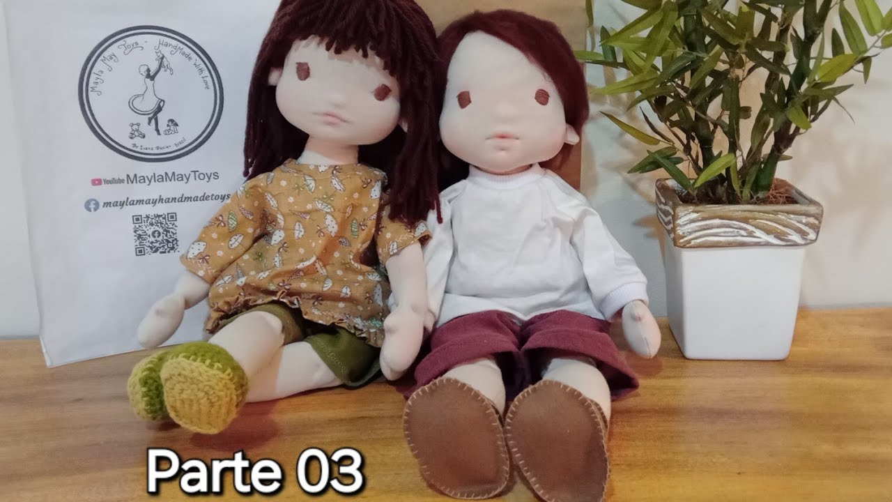 Boneca inspirada em waldorf. 03- Cabeça, feltrando rosto.  Moldes na descrição do vídeo.