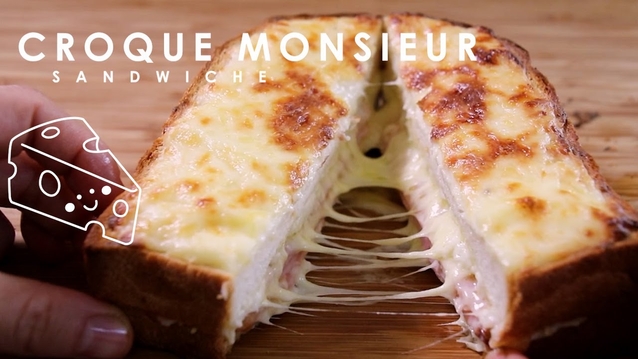 基本の【クロックムッシュ】チーズたっぷりクリーミー//How to make Croque-Monsieur Sandwiches【cheesy and creamy】