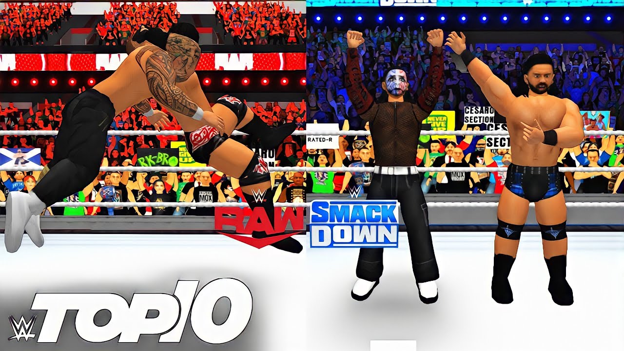 WWE RAW+SMACKDOWN TOP 10 MOMENTS |WR3D 2K22
