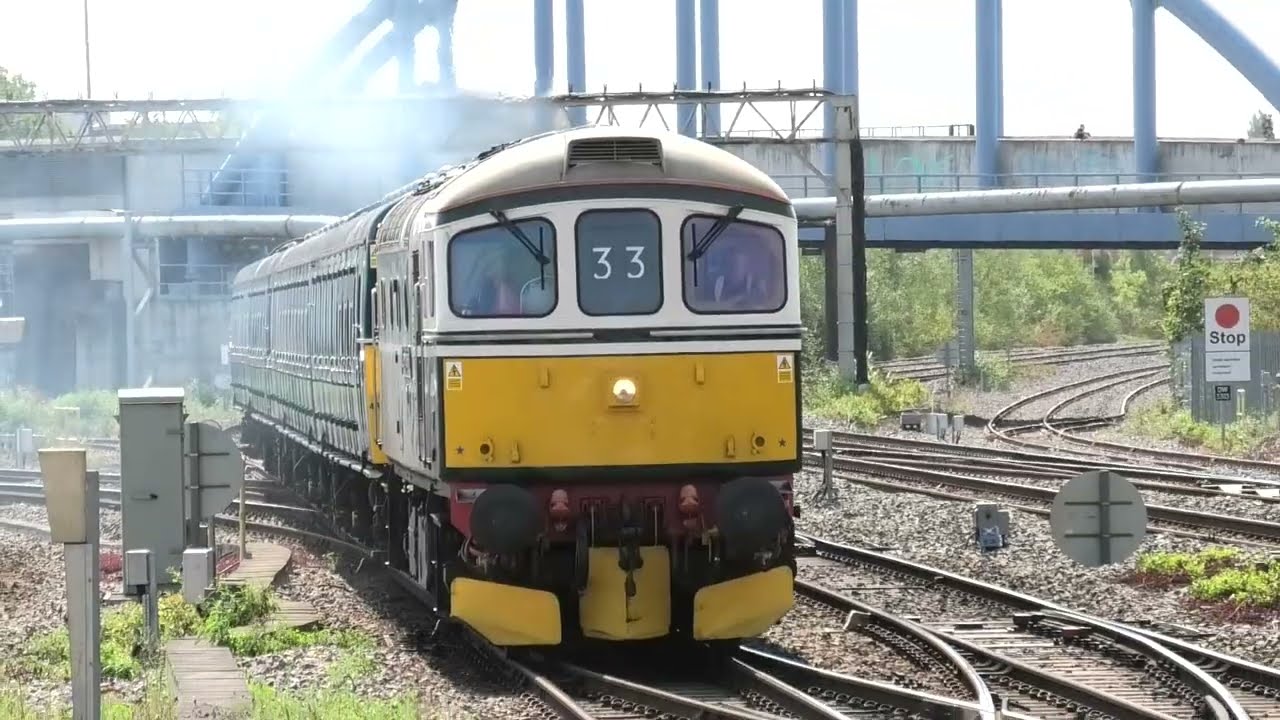 D6515/33012 Class 33 Departs Litchurch Lane - Derby Station on Wed 6th Aug 2025