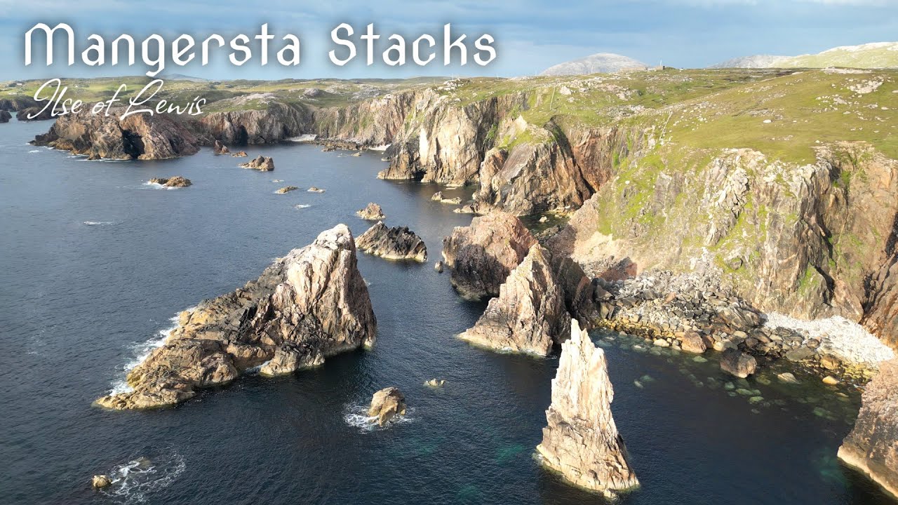 Mangersta Stacks - Isle of Lewis - Scotland | 4K | DJI Mini 3 Pro