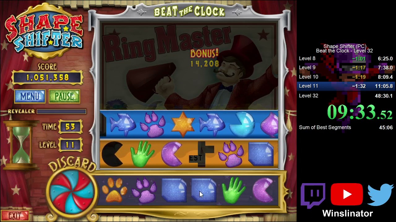 Shape Shifter PC (Beat the Clock - Level 32) in 45:45 [World Record]