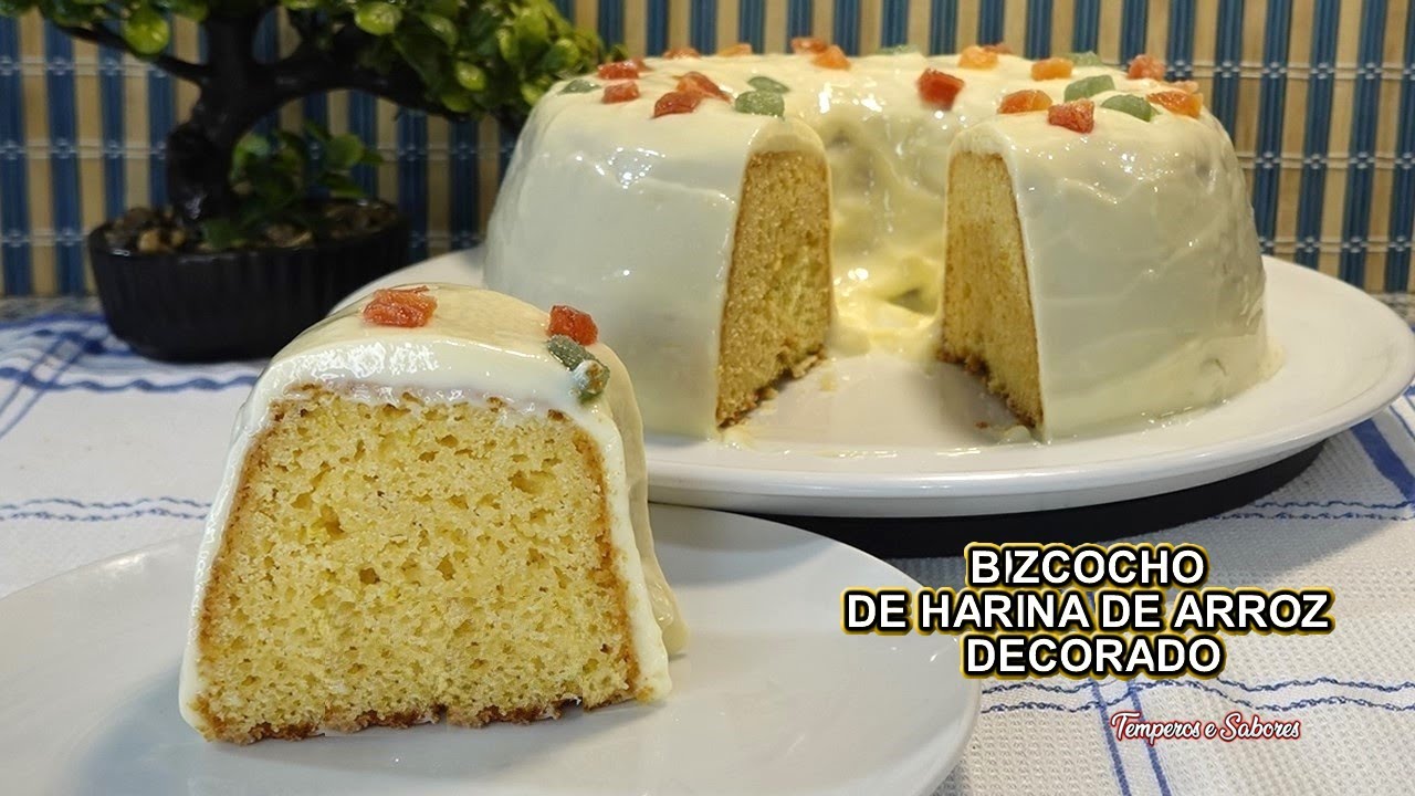 BIZCOCHO DE HARINA DE ARROZ ESPECIAL DIA DE LA MADRE SIN GLUTEN Delicioso y muy Fácil