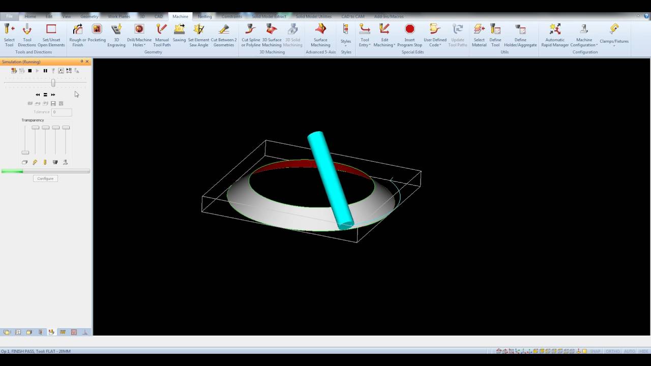 Alphacam - Cut spline or polyline - Parallel to surface