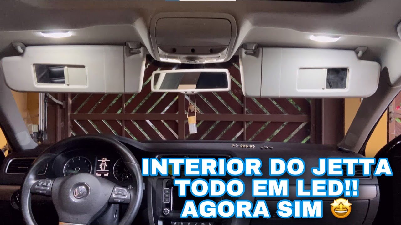 COLOQUEI TODAS AS LÂMPADAS DE LED NO INTERIOR DO JETTA - LUZ DE PORTA MALAS/LUVAS/TETO/CENTRAL!!