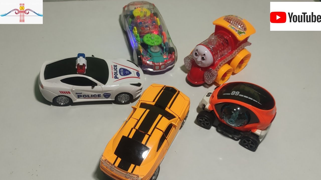 Unboxing and Review 09 Future car🆚 Robot car, police stunt car, Loco train, Gear car//@Royal632