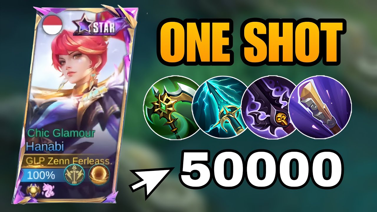 HANABI 1 HIT 50.000 DAMAGE! 😱 BUILD TERKUAT HANABI 2026 - MOBILE LEGENDS