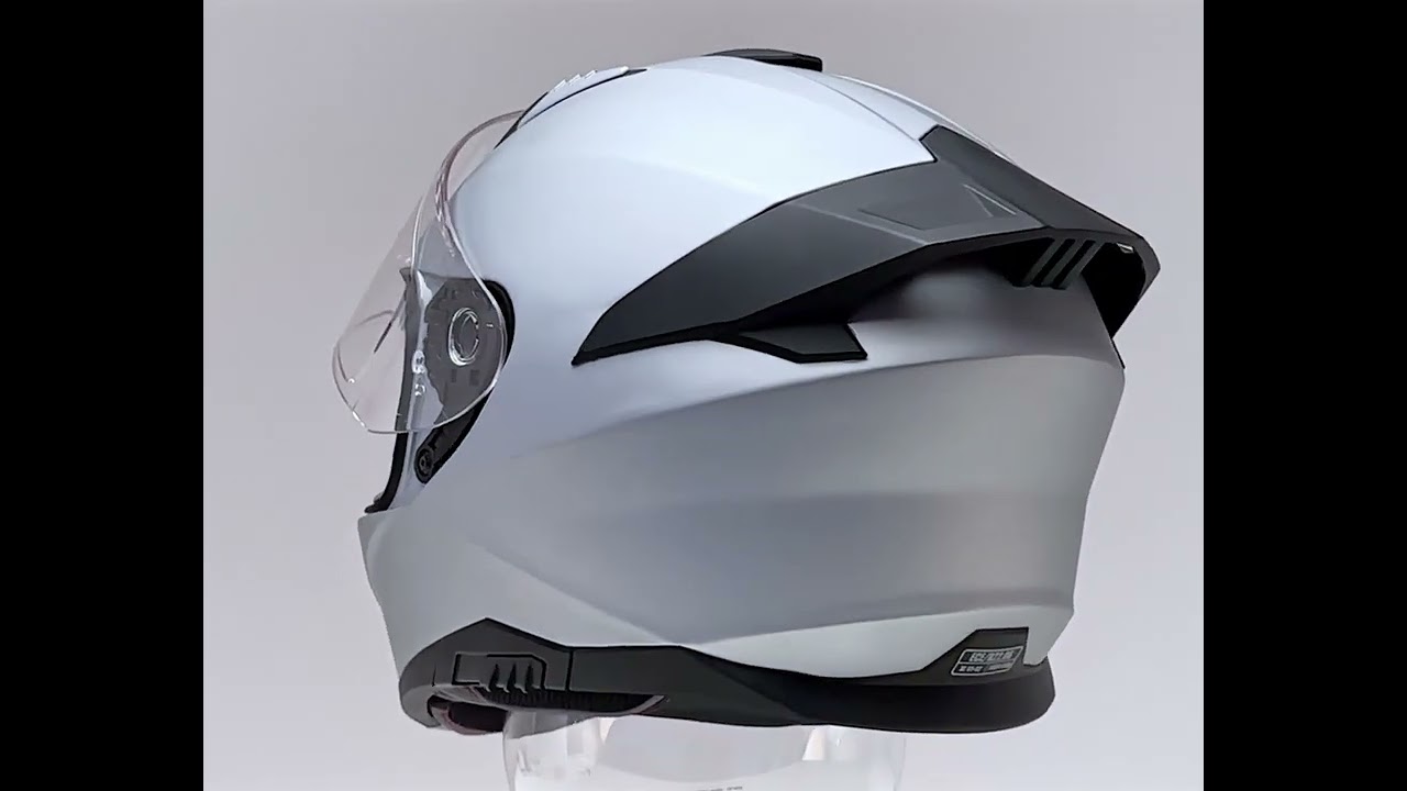 CMX Motorrad Integralhelm Ares - silber matt