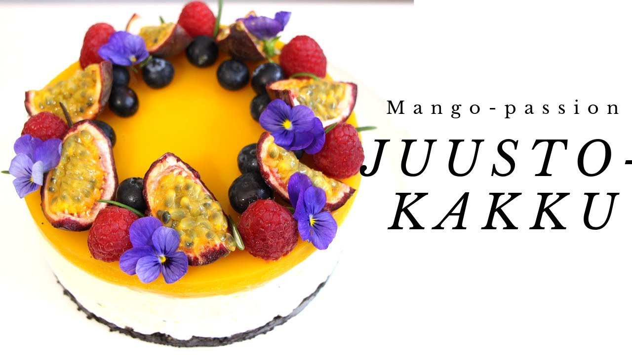 Mango- passionjuustokakku