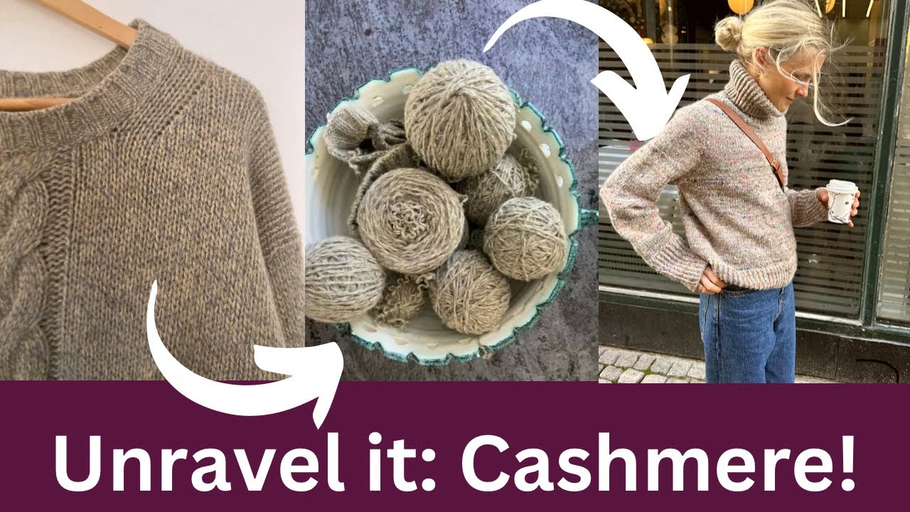 Thrifting Sweaters for Yarn 🧶 🧶 🧶 500gms pure cashmere!
