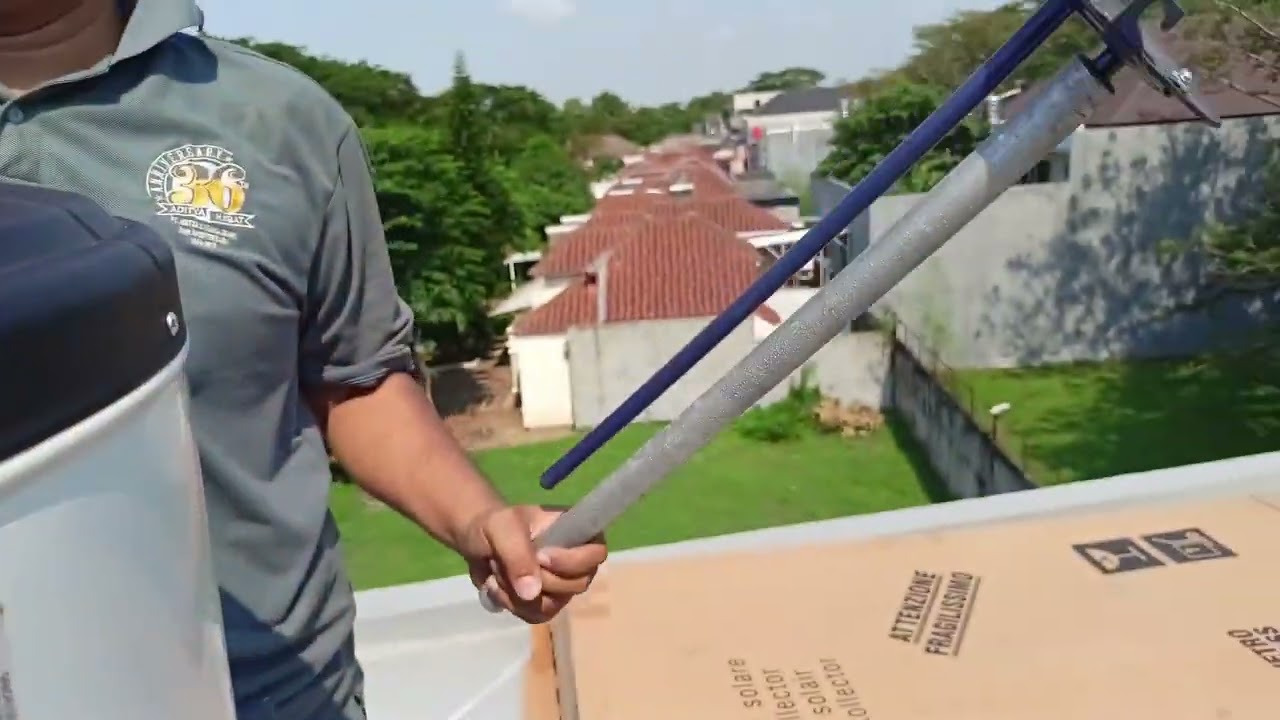 pemasangan solar water heater ARISTON 200lt