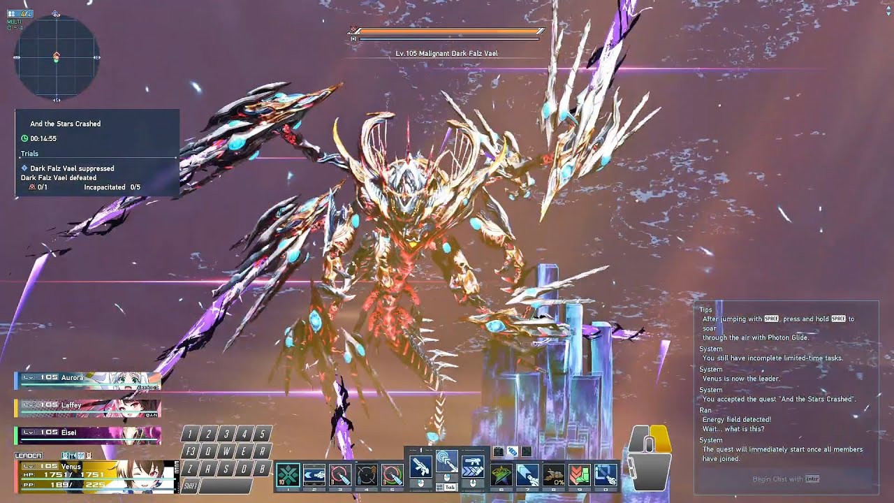 [14:33] DAY 1 MALIGNANT DARK FALZ VAEL CLEAR (Ra/Wa POV) [PSO2:NGS]