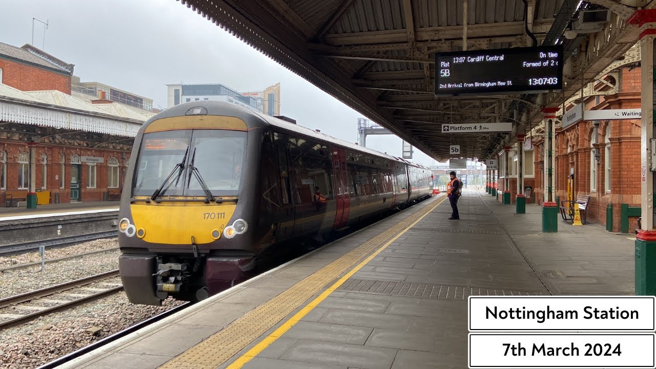 Trains at Nottingham Station (07/03/2024)