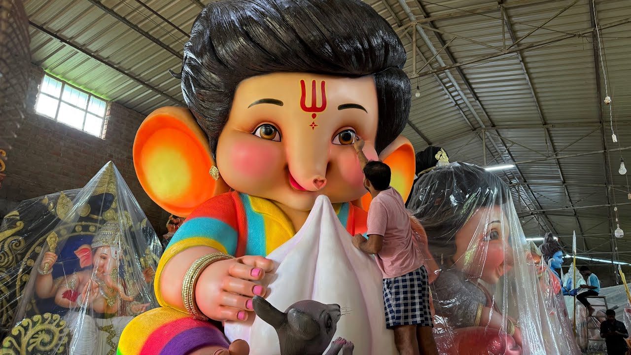 Big Bal Ganesh Making | Bal Ganpati Colour Painting By Girdhar Chakradhari | Ganesh Chaturthi 2025