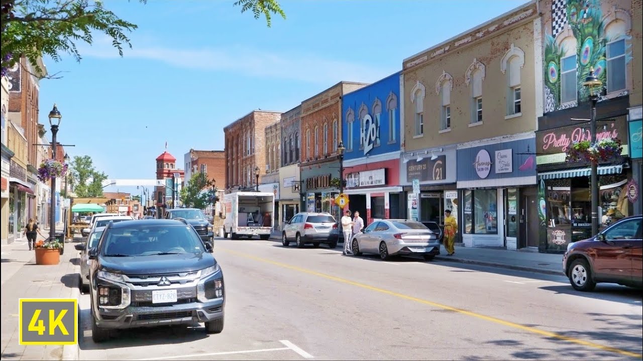 Downtown OWEN SOUND 4K Walk Ontario Canada | Relaxing walking tour travel vlogs