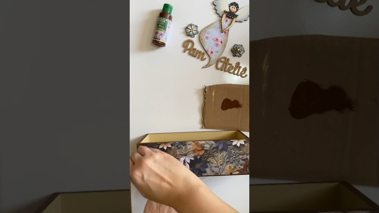DIY: Caixa em MDF decorada Rustica com Papel para Scrapbooking