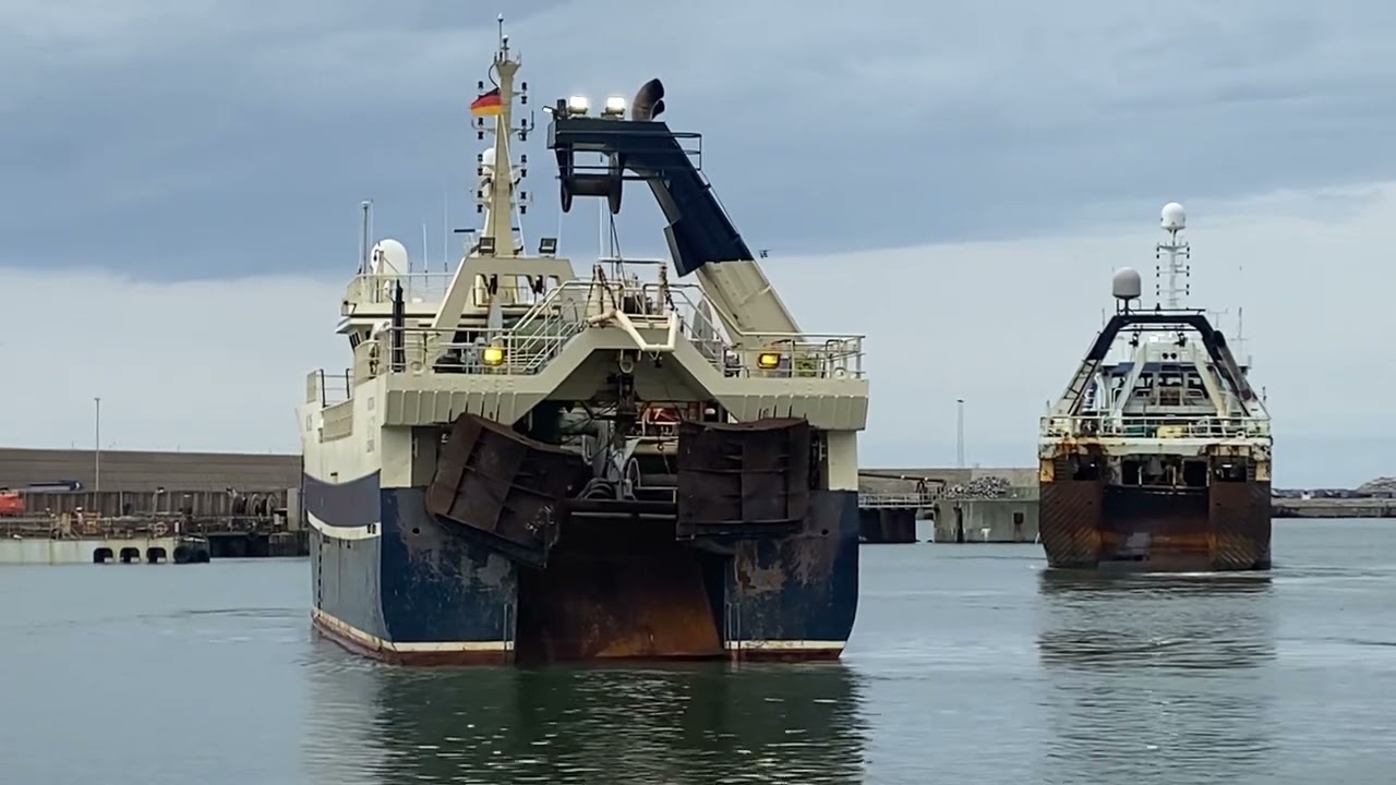Die Victoria und die Fisher Bank im Hafen Hanstholm