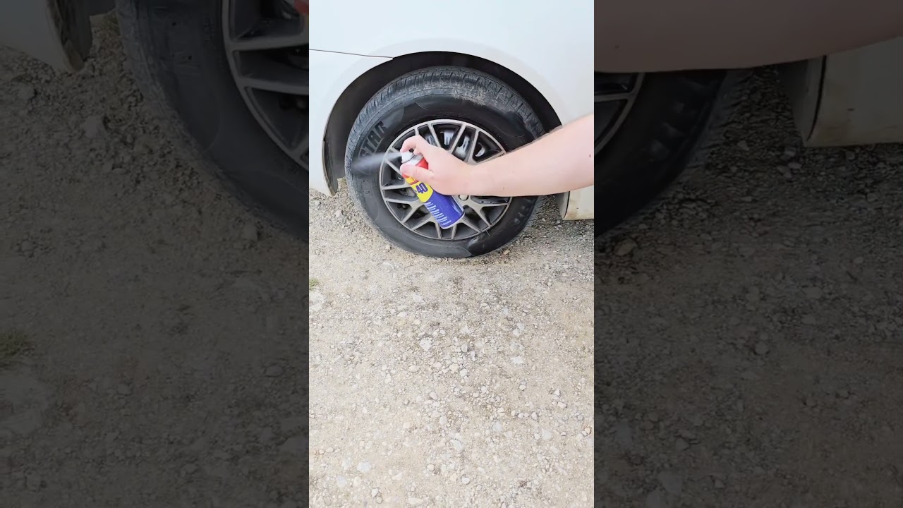 Wd-40 make tire BLACK AGAIN