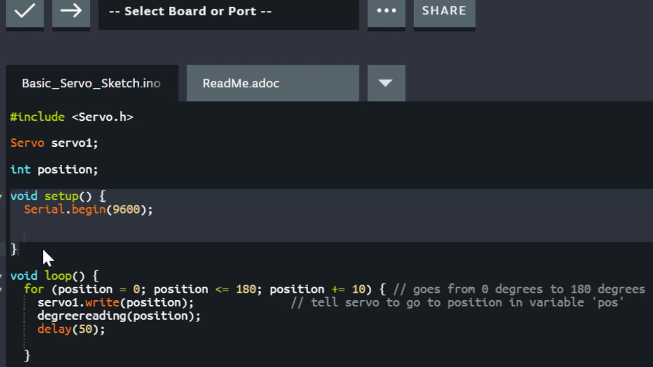 Parts of an Arduino Sketch