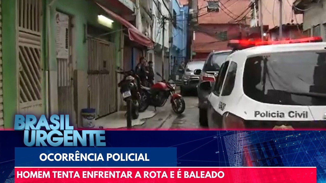 Criminoso entra em confronto com a Rota e acaba morto | Brasil Urgente