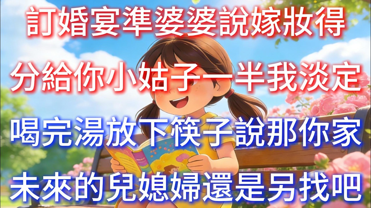 訂婚宴準婆婆說嫁妝得分給你小姑子一半，我淡定喝完湯，放下筷子說：那你家未來的兒媳婦，還是另找吧