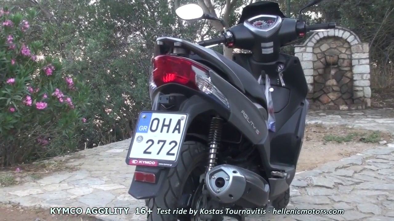 KYMCO AGGILITY 16+  test ride by Kostas Tournavitis - hellenicmotors