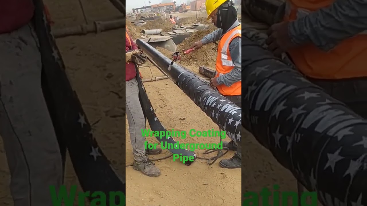 #wrapping#Coating#Underground#Pipe#construction#Jind Medical College#Underground pipe insulation